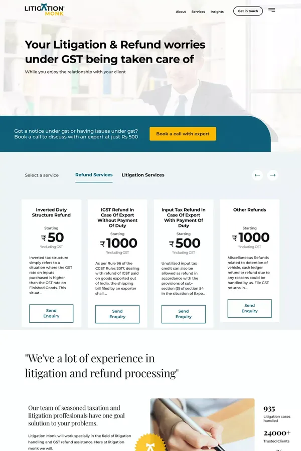 Litigation Monk – Litigation Monk - Landing design inspiration