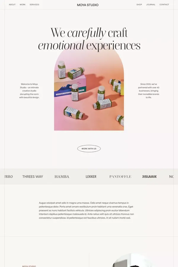 Moya - Webflow HTML website template - Template design inspiration