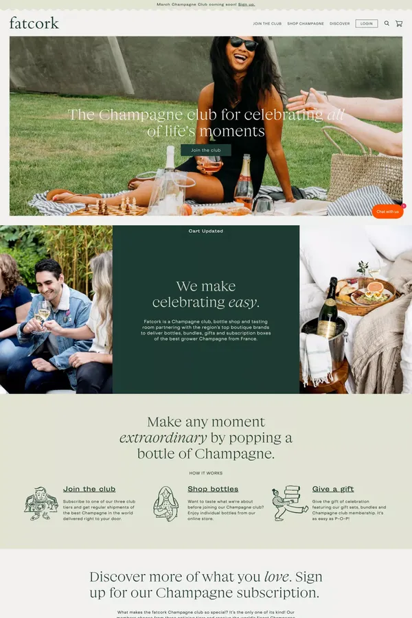 fatcork - Landing design inspiration