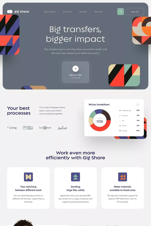 Gig Share - Landing design inspiration