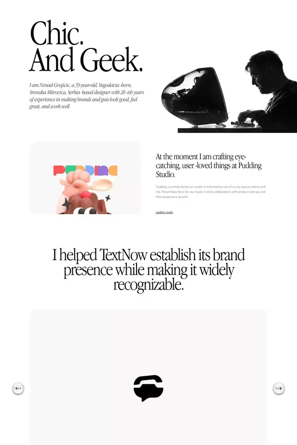 Chic. And Geek. - Portfolio design inspiration