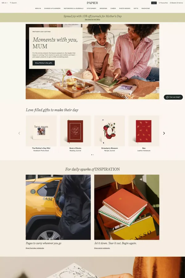 Come on in, paper people | Papier - Ecommerce design inspiration