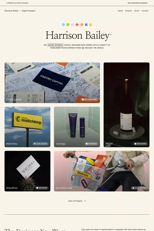 Freelance - Webflow HTML website template - Template design inspiration
