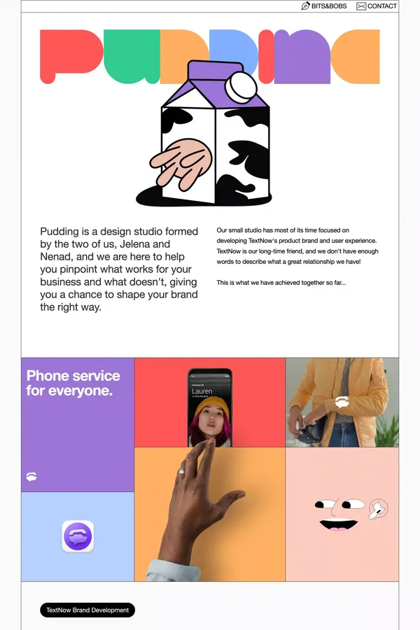 Pudding Studio - Portfolio design inspiration