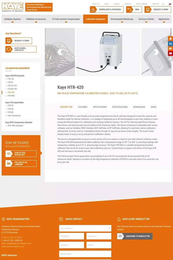 HTR-420 High Temperature Dry Block Calibrator - Blog Post design inspiration