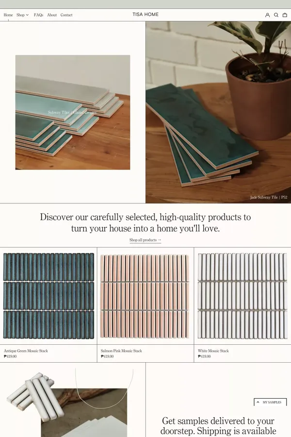 TISA HOME Online Store– Tisa Home - Ecommerce design inspiration