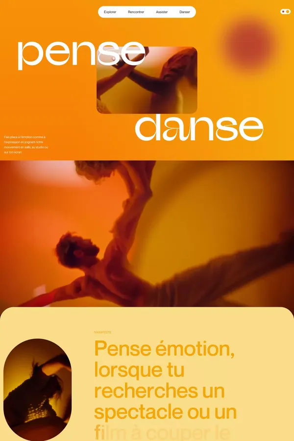 Découvrez nos artistes, oeuvres, cours et spectacles de danse - Landing design inspiration