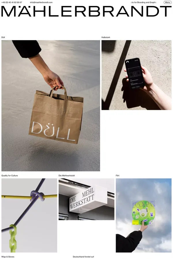MÄHLERBRANDT · Home - Portfolio design inspiration
