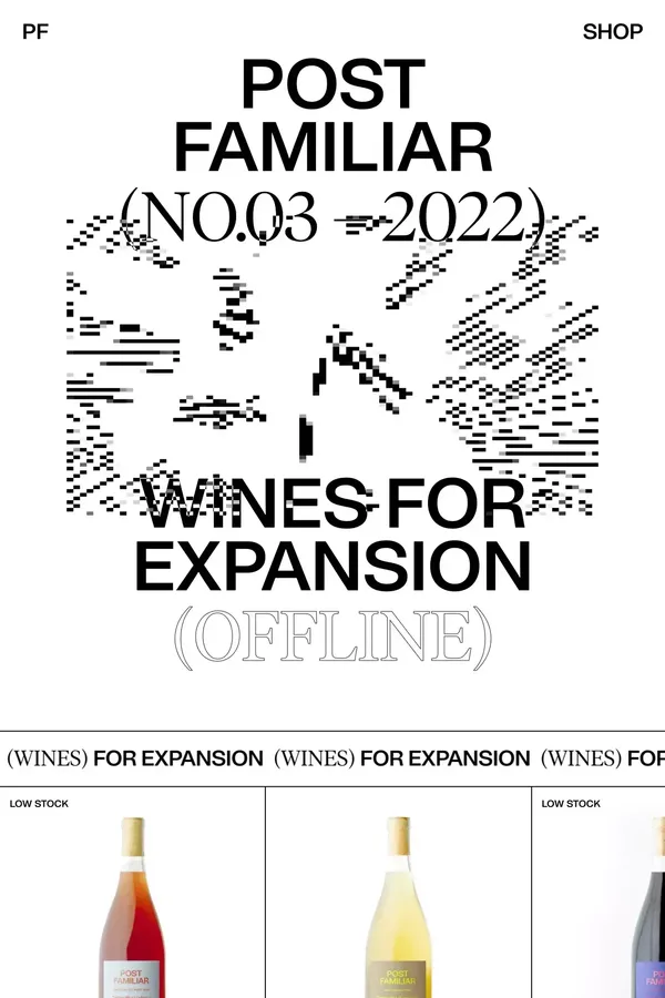 Post Familiar Wine - Ecommerce design inspiration