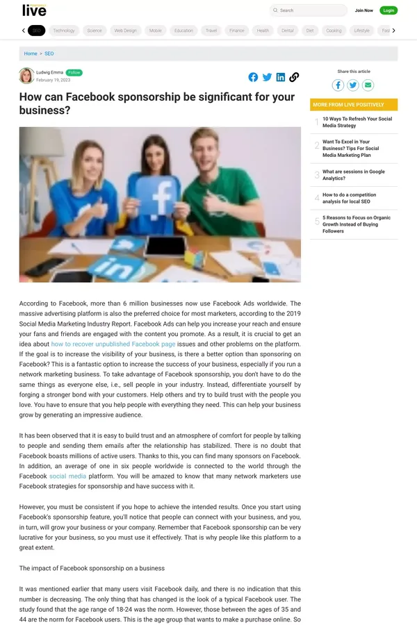 How can Facebook sponsorship be significant for your business? - Blog design inspiration