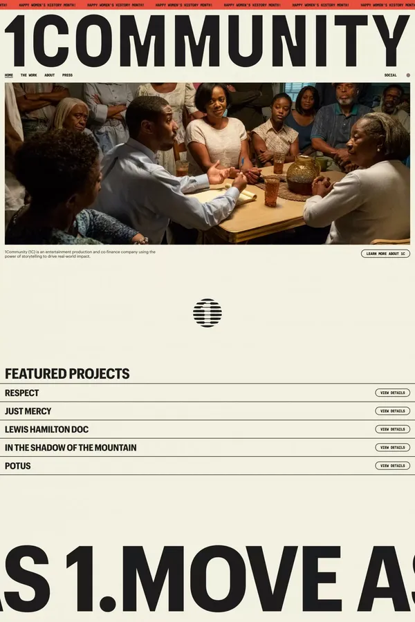 1Community - Portfolio design inspiration