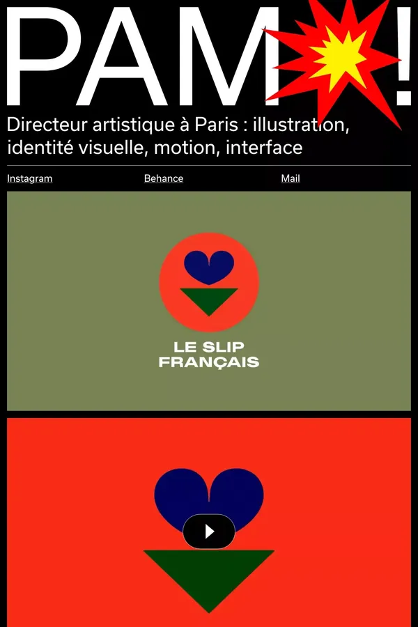 PAM ! - Portfolio design inspiration