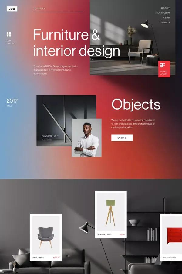 JUO Studio - Landing design inspiration