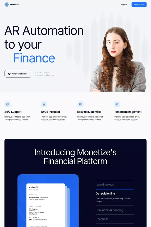 Home - Monetize Business Webflow HTML Template - Template design inspiration