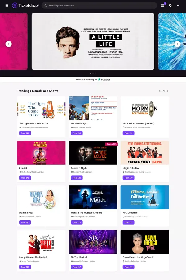 Book London Theatre Tickets & West End Shows | Ticketdrop