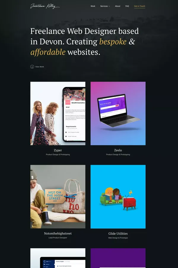 Freelance Web Designer & Developer, Devon • Jonathan Kelley