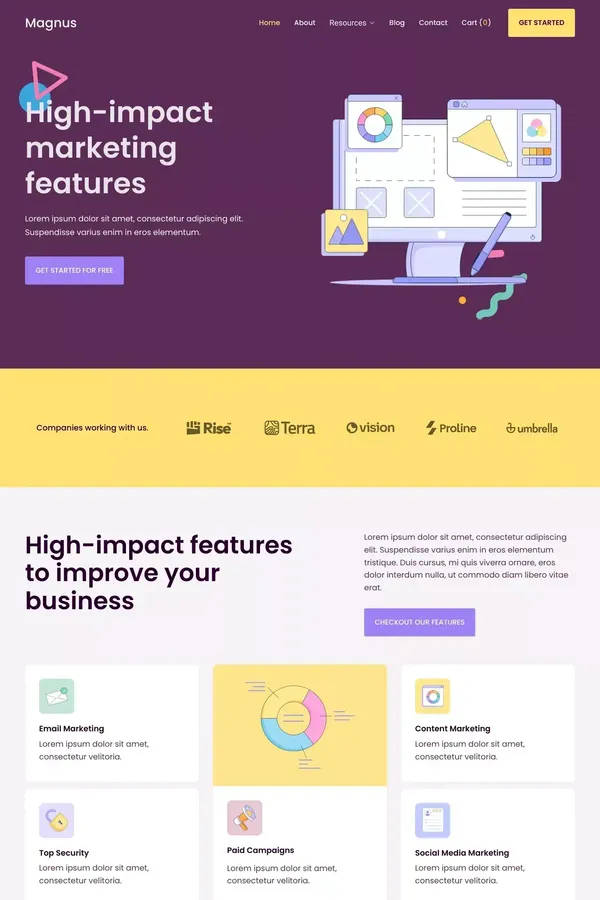 Magnus - Webflow Ecommerce website template - Template design inspiration