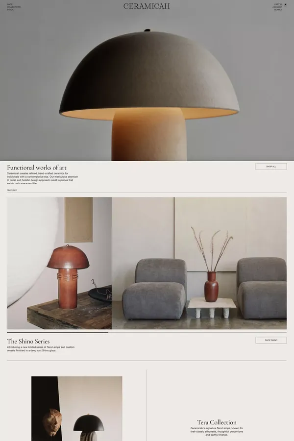 Ceramicah - Ecommerce design inspiration