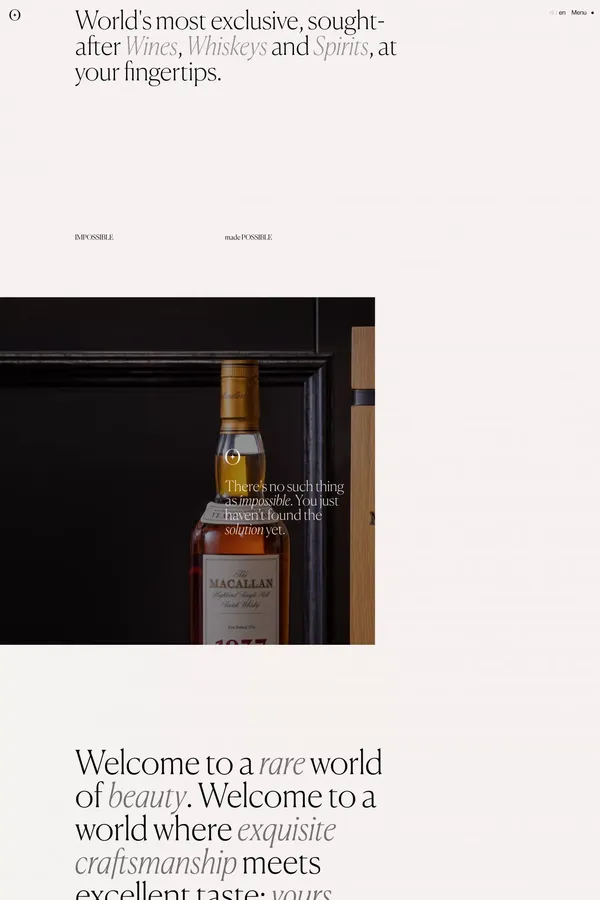 Impossible Drinks · Impossible made possible - Portfolio design inspiration