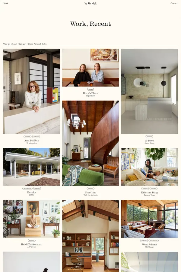 Home – Ye Rin Mok - Portfolio design inspiration