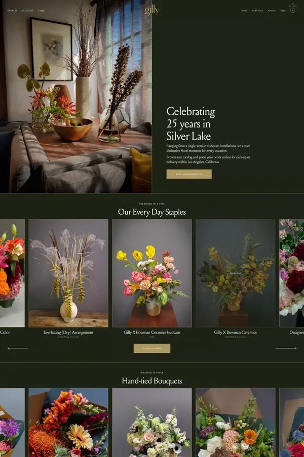 Gilly Flowers | Los Angeles, CA | Bespoke Floral Arrangements
 – GillyFlowers - Ecommerce design inspiration