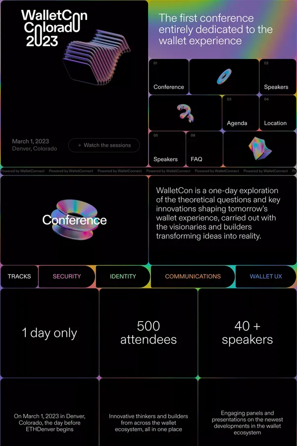 WalletCon - Landing design inspiration