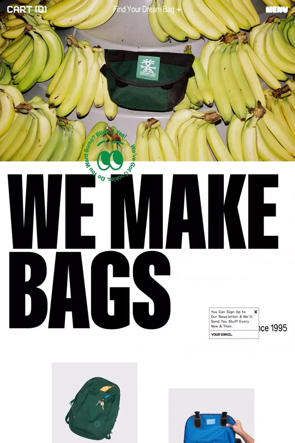 Crumpler | Messenger Bags, Backpacks and More - Ecommerce design inspiration