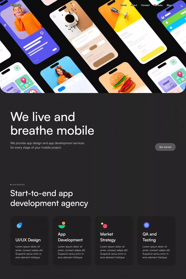 Mobify - Webflow Ecommerce Website Template - Template design inspiration