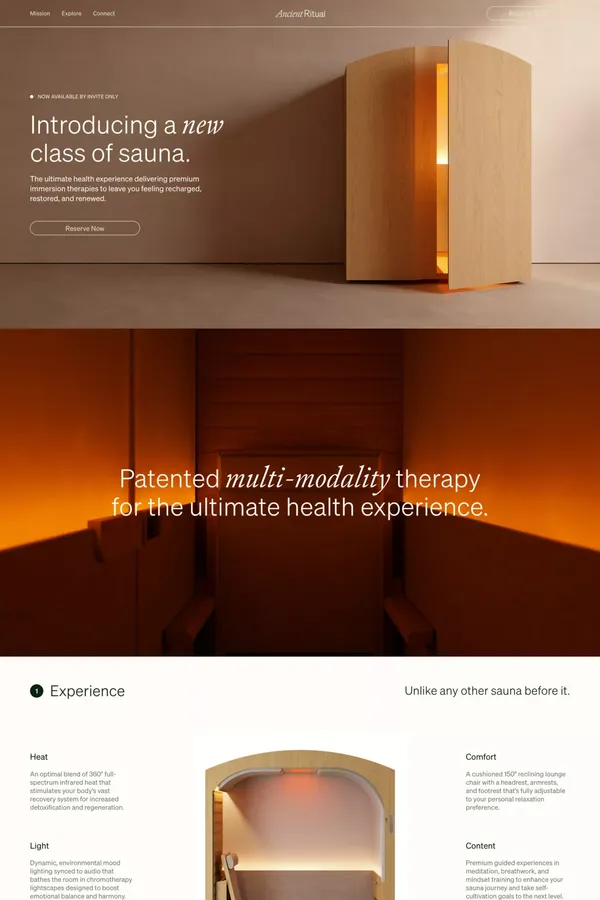 Ancient Ritual - Landing design inspiration