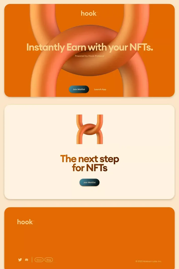 Hook™ – An option for options. - Landing design inspiration