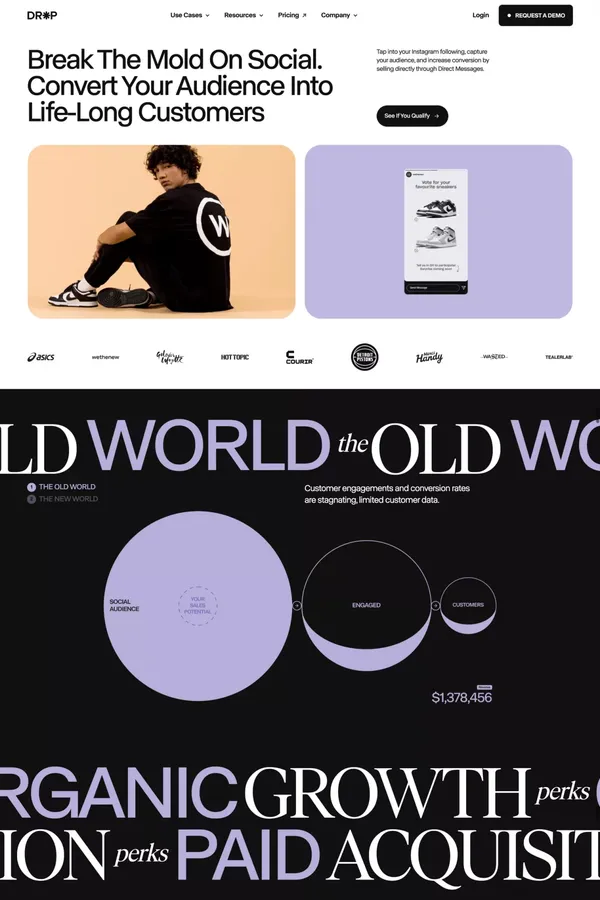 Drop - Social Commerce Platform - Landing design inspiration