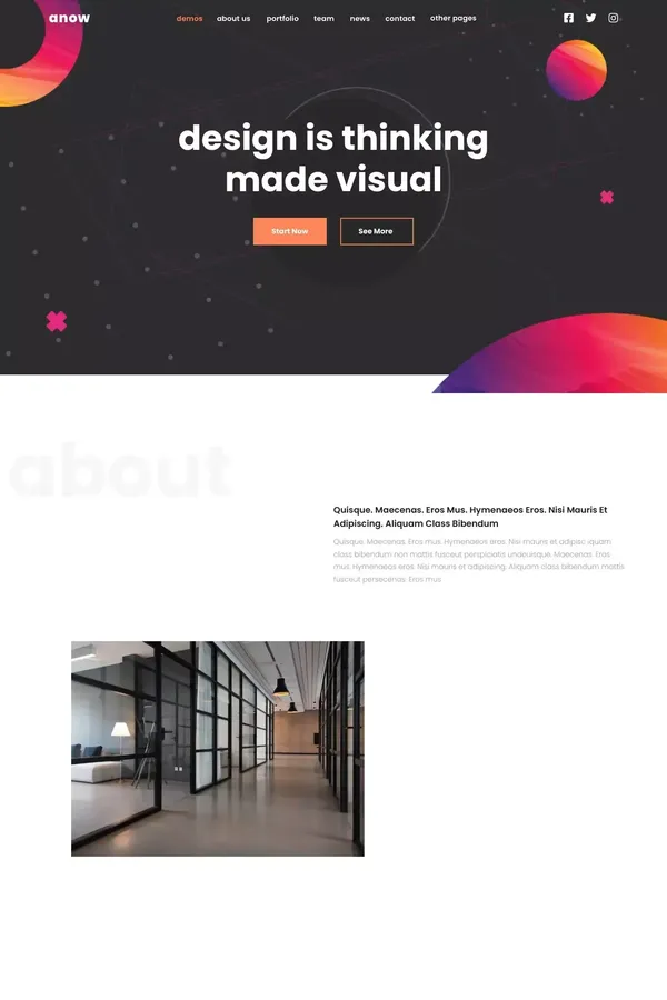Anow - Webflow HTML website template"