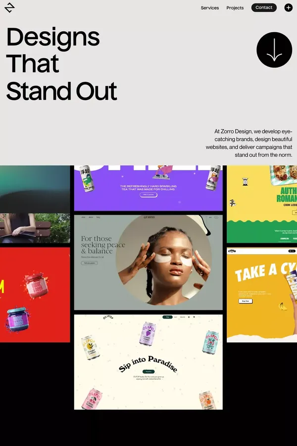Zorro Design | Creative Web Design & Development - website design inspiration