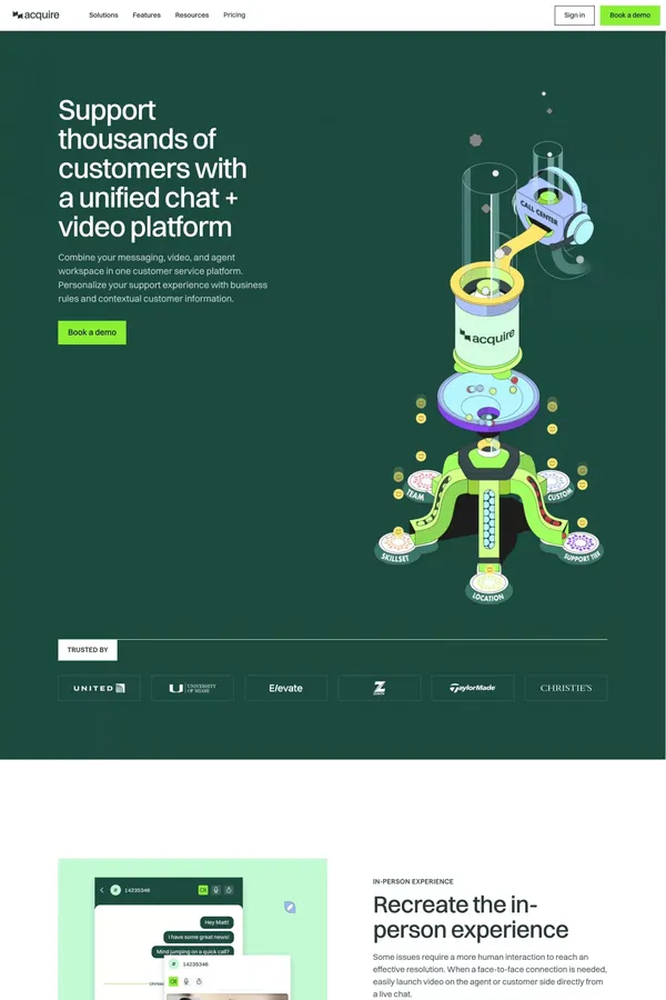 Acquire | Powerful chat, proven video. One solution