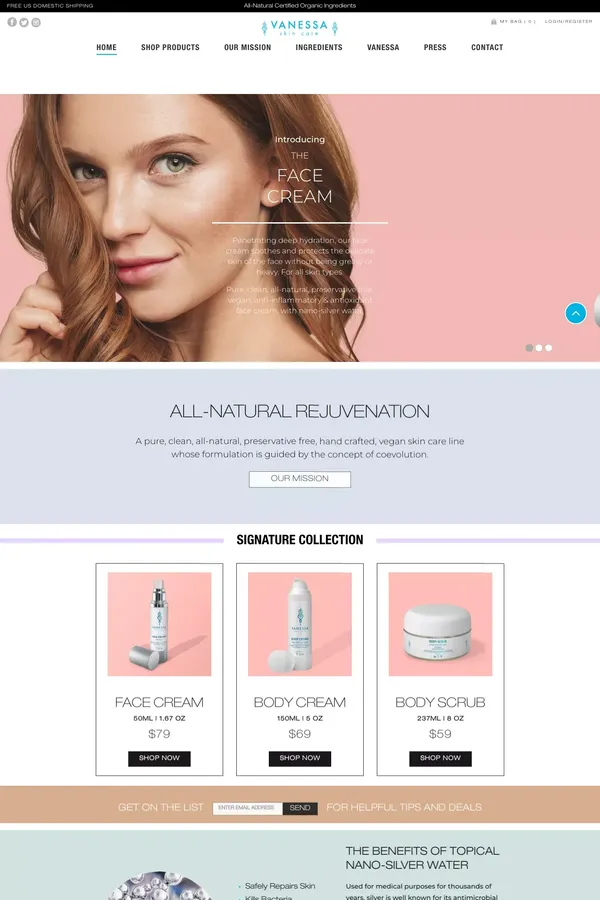 Vanessa Skin Care - Organic, Vegan Skin Care is Better.