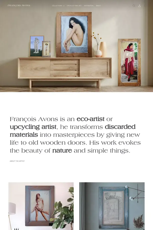 François AVONS, eco and upcycling artist painter – François Avons - Ecommerce design inspiration