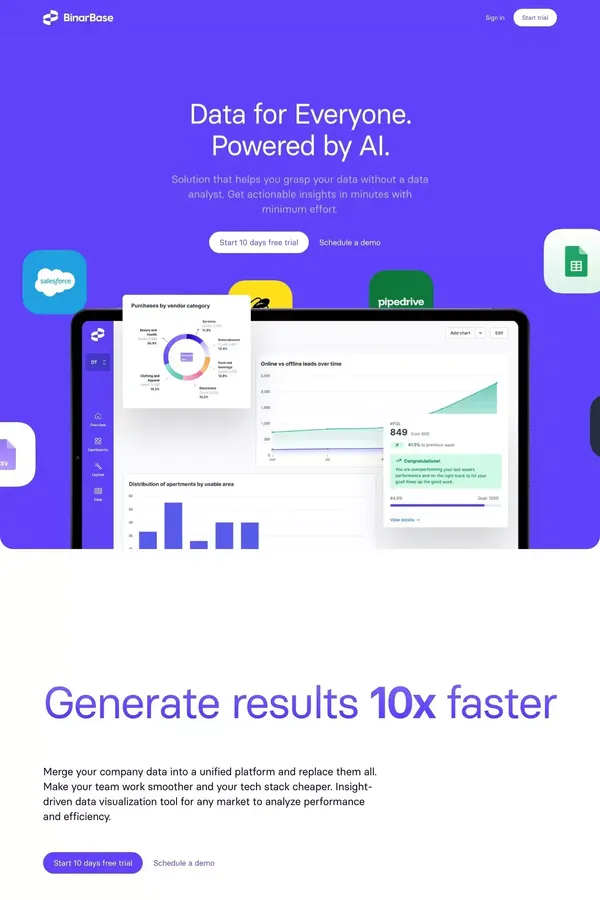 BinarBase: Data for Everyone. Powered by AI. - website design inspiration