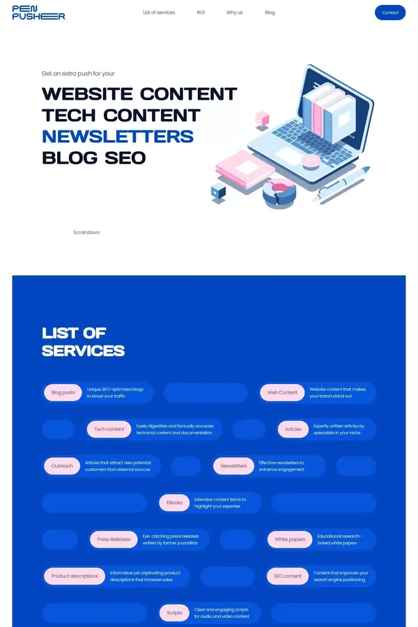 PenPusher - Landing design inspiration