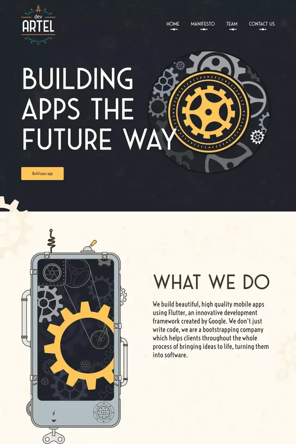 Flutter App Development Company Netherlands - Dev Artel - Portfolio design inspiration