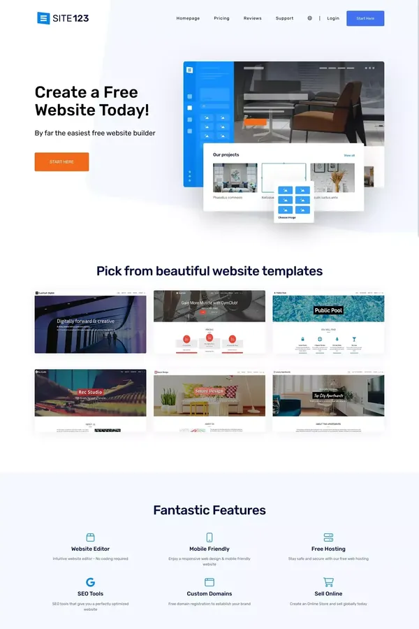 Kostenlose Homepage Erstellen | Eigene Website Erstellen - SITE123 - Other design inspiration