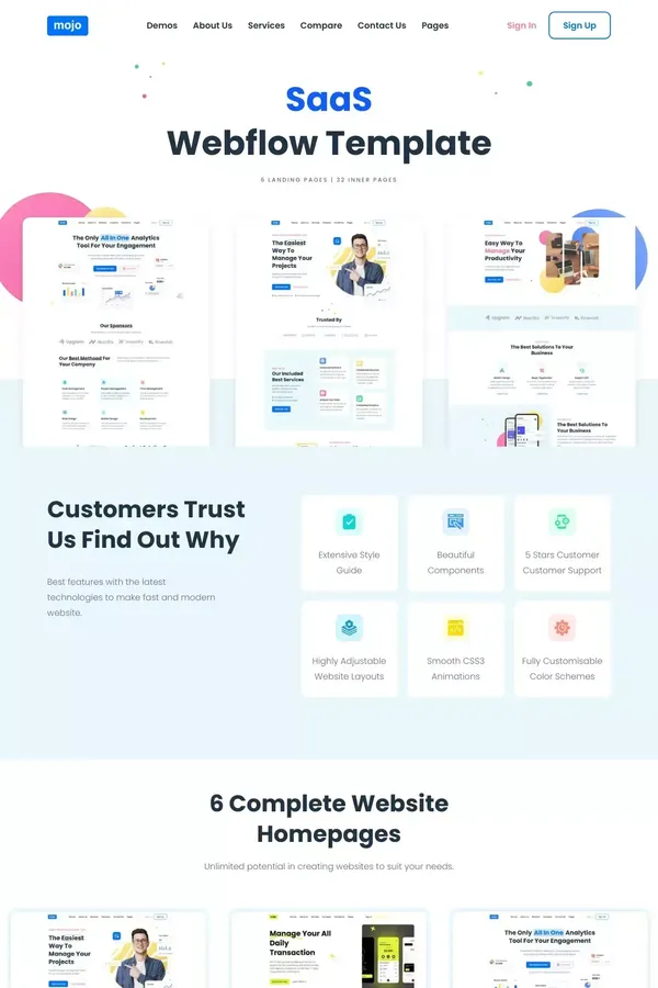 Mojo - Webflow HTML website template