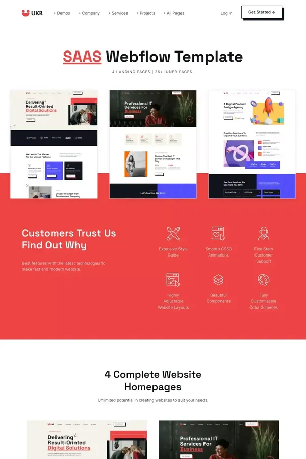 UKR - Webflow HTML website template