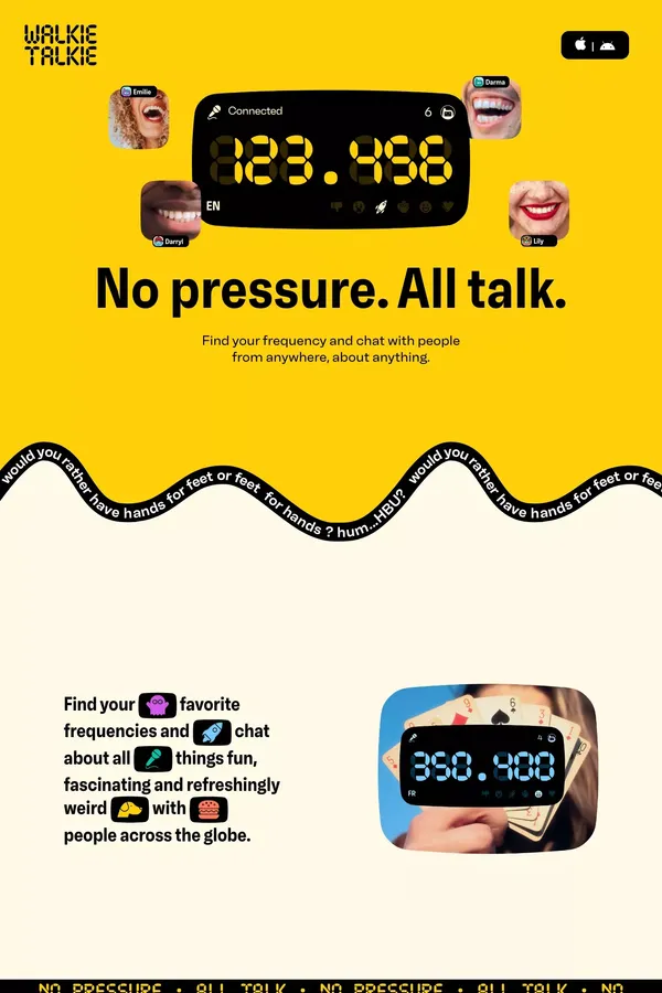Walkie Talkie - All Talk - Landing design inspiration