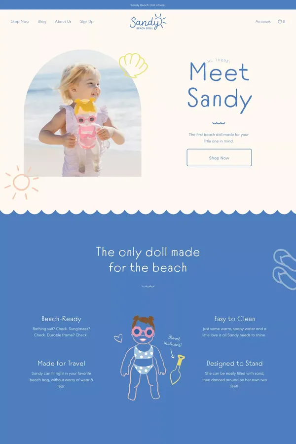 Sandy The Beach Doll – Sandy Beach Doll - website design inspiration