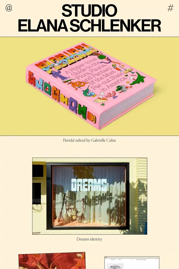 Studio Elana Schlenker - Portfolio design inspiration