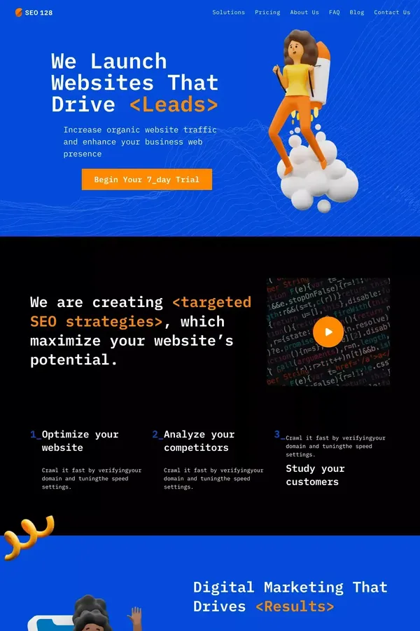 SEO 128 - Webflow HTML website template