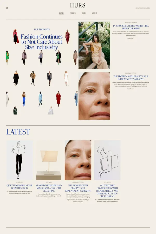 HURS - Blog design inspiration