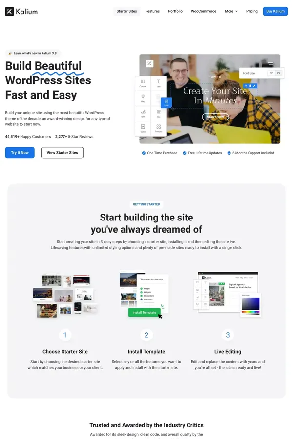 Kalium - Creative Multipurpose WordPress & WooCommerce Theme - website design inspiration