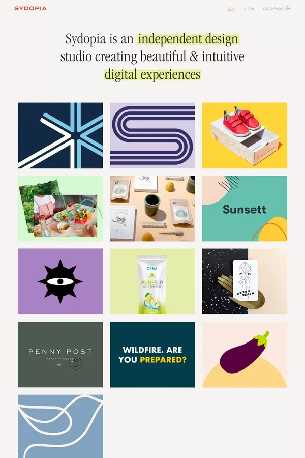 Sydopia | A digital design studio - website design inspiration