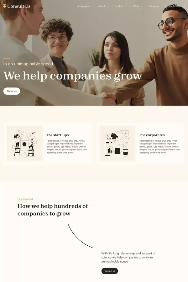 Home A | Consult Us  - Webflow Ecommerce website template - Template design inspiration